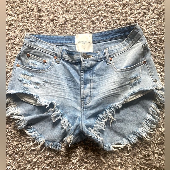 ONE TEASPOON low waist denim Jean shorts - Picture 1 of 9